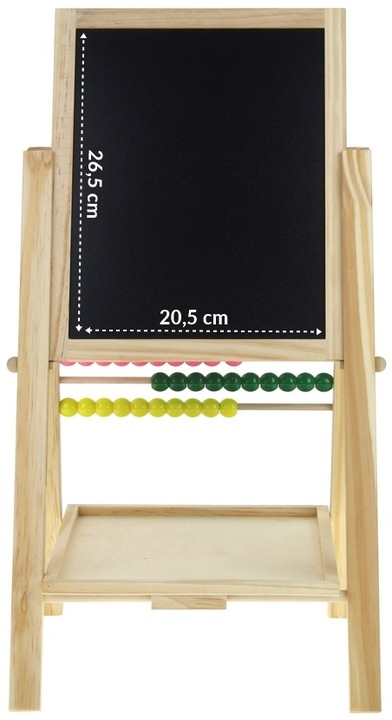 Tablica Drewniana Dwustronna Magnetyczna Kredowa Liczydło + Akcesoria