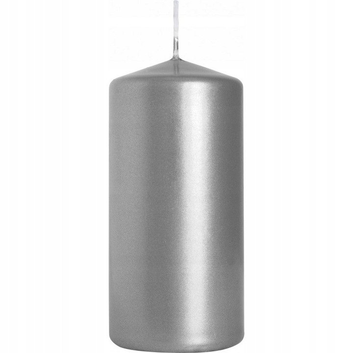 Komplet świec 7,9,11,13cm adwentowe świeczki stroik srebrne metaliczne