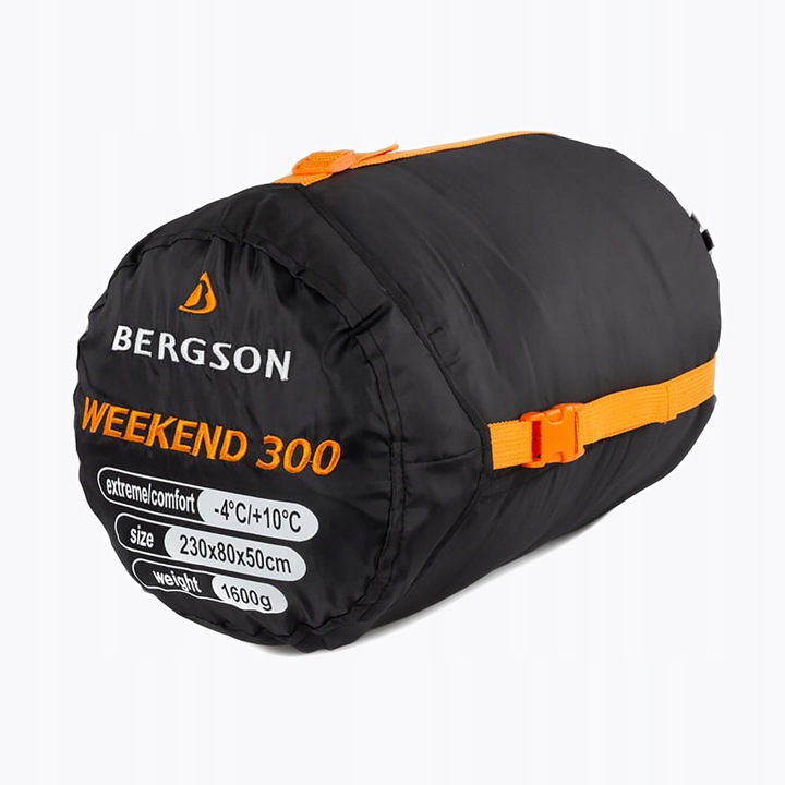 Śpiwór BERGSON Weekend 300 black 230 cm