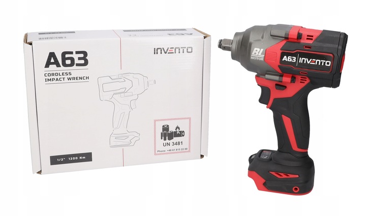 Klucz udarowy akumulatorowy 1/2" INVENTO A63 - samo urządzenie