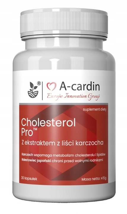 A-CARDIN + GRATIS, SUPLEMENT DIETY CHOLESTEROL KREW UKŁAD KRĄŻENIA KARCZOCH