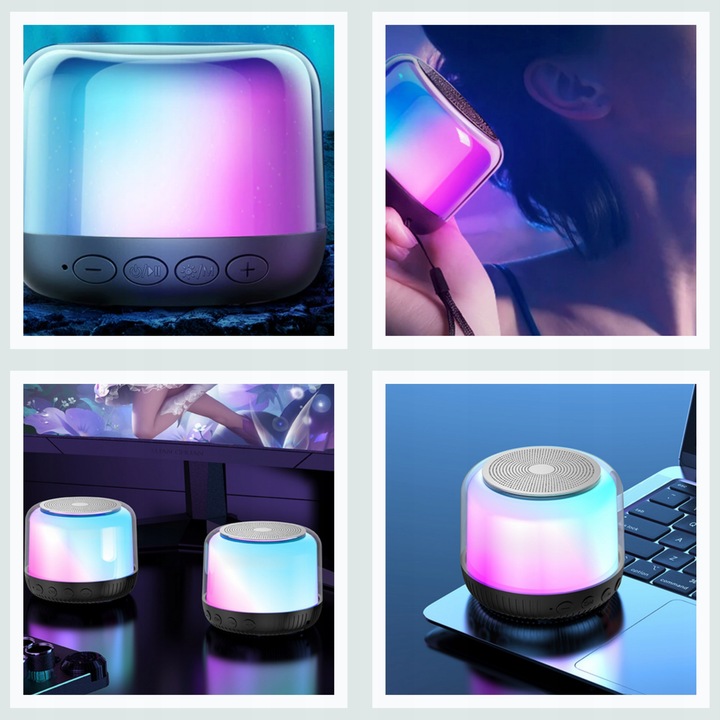 GŁOŚNIK PRZENOŚNY BEZPRZEWODOWY BLUETOOTH 5.1 RGB