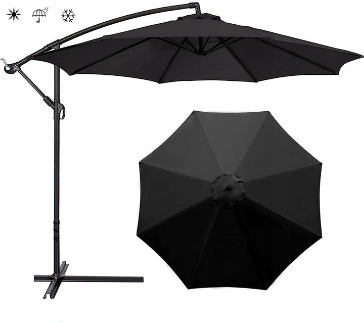 Zamienne pokrycie do parasola ogrodowego, antracytowe, 300 cm