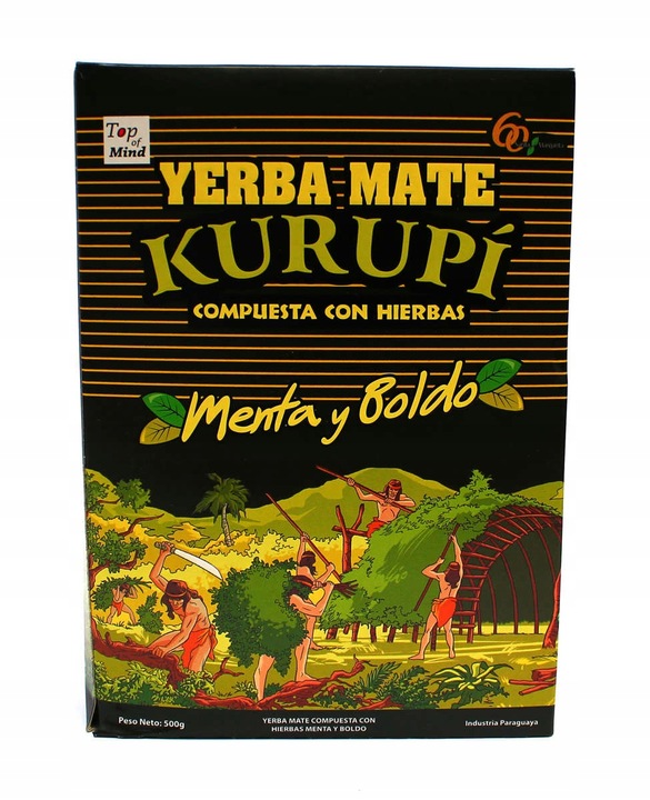 Yerba Mate Kurupi Menta Boldo 2x500g