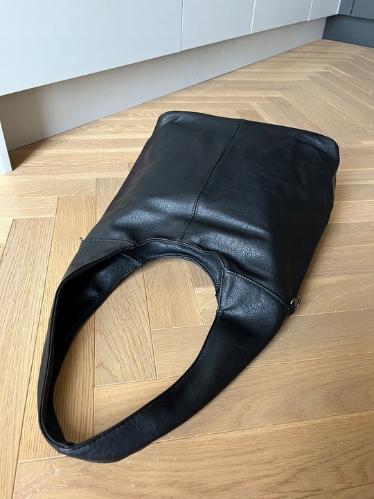 czarna torebka shopper worek skórzana klasyczna torebka shopper bag