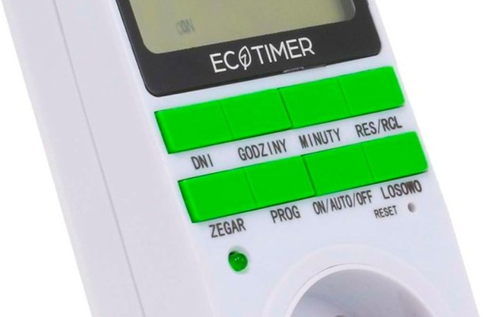 PROGRAMATOR CZASOWY WŁĄCZNIK WYŁĄCZNIK TIMER CYFROWY LCD - Polskie Menu