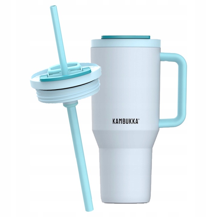 Kubek termiczny ze słomką Kambukka RIO 950 ml - Frosty Coconut