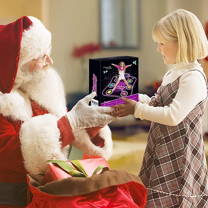 MATA DO TAŃCZENIA MUZYCZNA DLA DZIECI INTERAKTYWNA LED BLUETOOTH 27× POZIOM