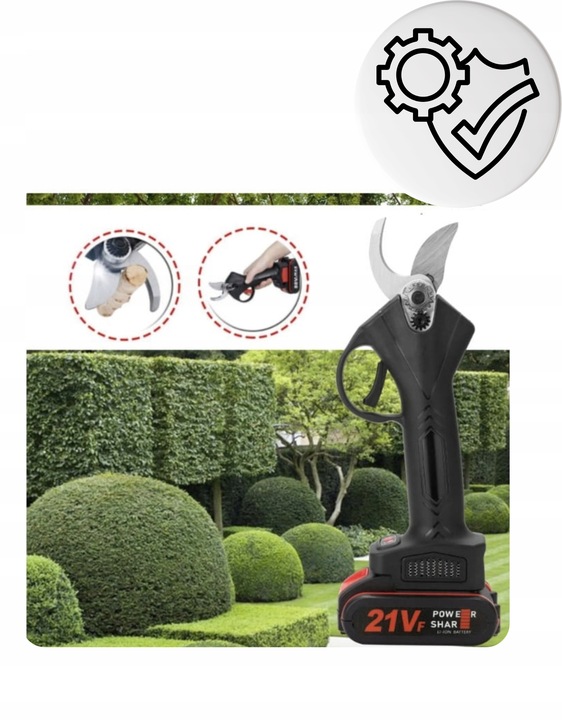 SEKATOR AKUMULATOROWY ELEKTRYCZNY NOŻYCE SEKATOR OGRODOWY 40 mm AKUMULATOR