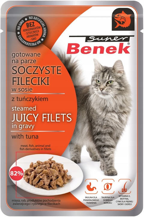 Benek Fileciki Saszetki dla kota 28x Mix Smaków Mokra Karma dla kota