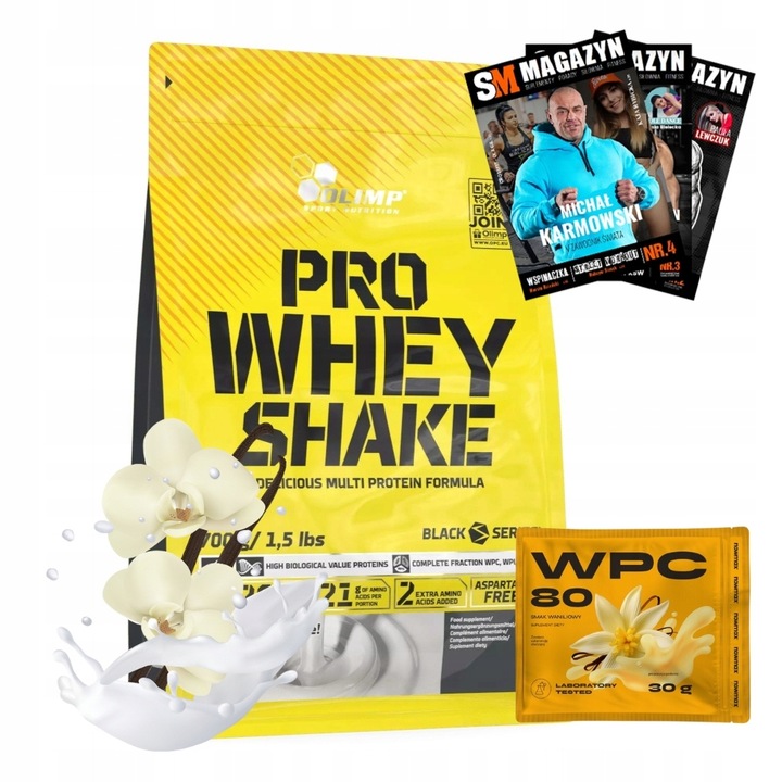 OLIMP PRO WHEY SHAKE BIAŁKO PROTEIN ODŻYWKA BIAŁKOWA 700 g + WPC 30 g