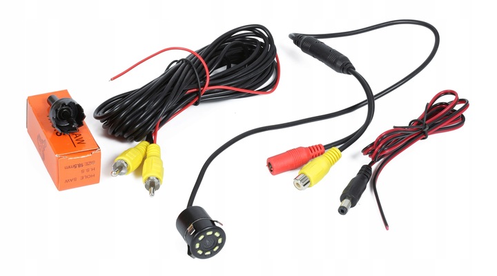 8x LED Kamera cofania parkowania okrągła RCA NOC