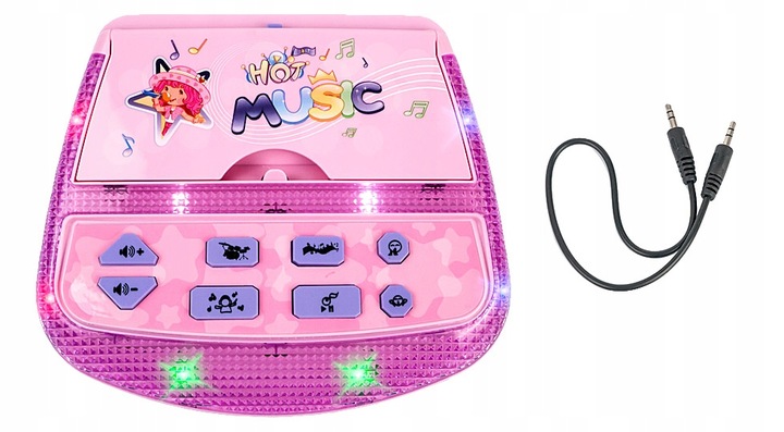 ZESTAW DO KARAOKE DLA DZIECI MIKROFON + REGULOWANY STATYW EFEKTY DŹWIĘK MP3