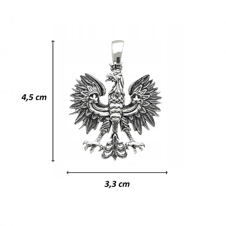 SREBRNA ZAWIESZKA ORZEŁ DUŻY PRÓBA 925 PREZENT