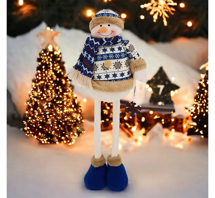 Zestaw figurek świątecznych stojące DUŻE RENIFER BAŁWAN MIKOŁAJ 42cm