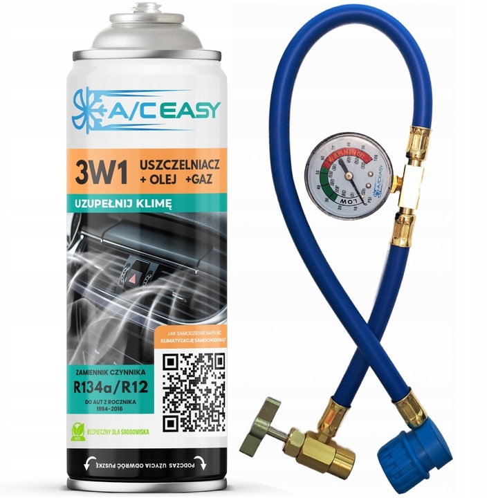 A/C EASY CZYNNIK KLIMATYZACJI R134a/R12 GAZ+USZCZELNIACZ +OLEJ 3W1