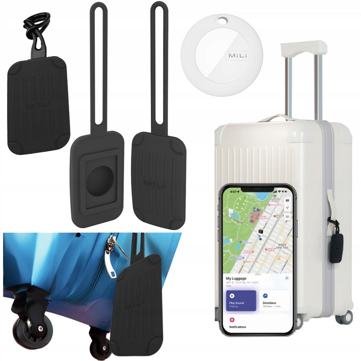 Lokalizator GPS MILI adresówka identyfikator do bagażu MiTag APPLE IOS