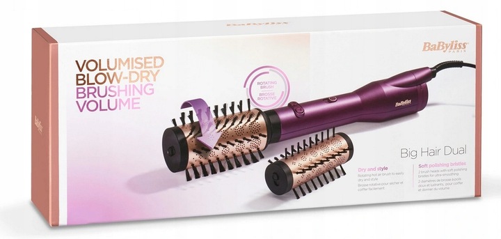 Lokówko-suszarka obrotowa Babyliss AS950E 650 W fioletowa