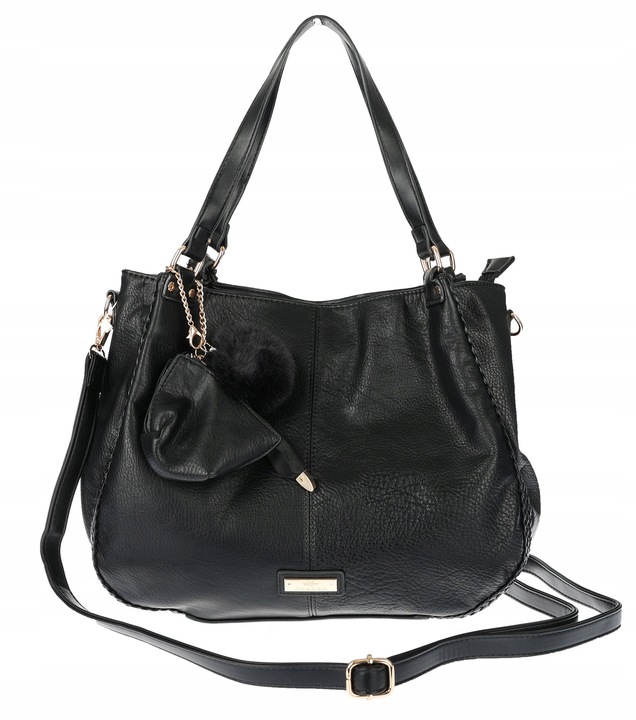 Torebka Damska Shopperka włoska marka CHARRO Pojemna A4 Torba CH6626 Czarna