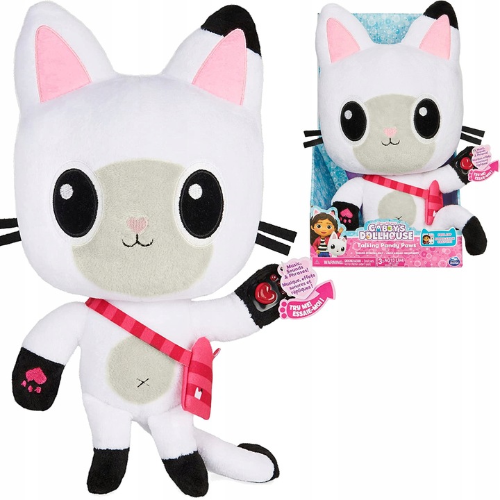INTERAKTYWNY KOTEK KOT KICIUŚ MÓWIĄCY PANDUŚ Koci Domek Gabi DUŻY 31cm
