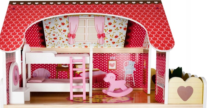 Gigantyczny drewniany domek do zabawy dla dziecka