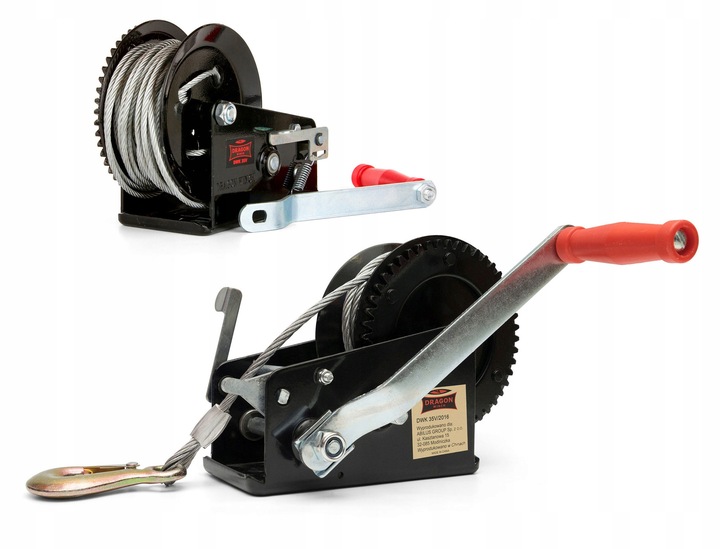 WYCIĄGARKA RĘCZNA KORBOWA LINOWA 1588kg WCIĄGARKA lebiodka przenośna DRAGON