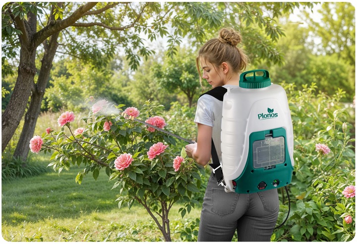 Opryskiwacz akumulatorowy ciśnieniowy plecakowy elektryczny 18l LANCA 100cm