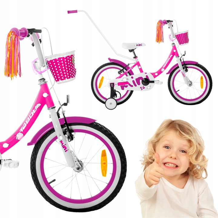 ROWER DZIECIĘCY TABOU ROWEREK MINI 14 CALI BARDZO LEKKI DLA DZIEWCZYNKI