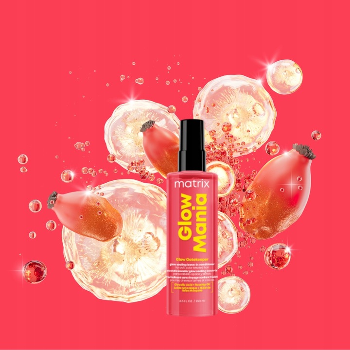 Matrix Glow Mania Odżywka w sprayu termoochronna do włosów koloryzowanych