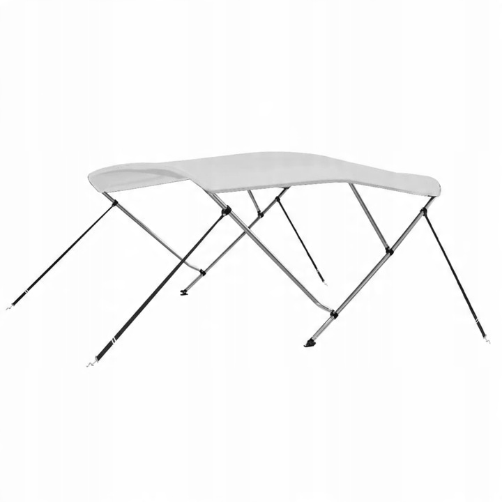 Bimini, daszek do łodzi, 3 pałąki, biały, 183x