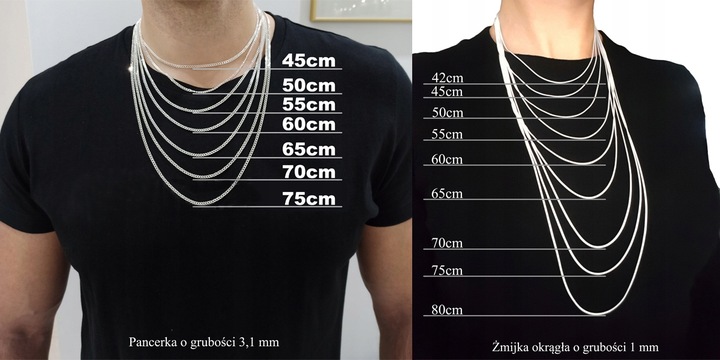 Łańcuszek srebrny DAMSKI ŻMIJKA linka diamentowana 45cm 0.9mm 925