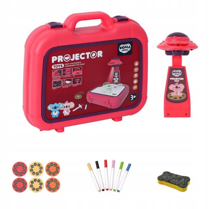 PROJEKTOR DO NAUKI RYSOWANIA RZUTNIK DLA DZIECI + 48 SLAJDÓW MAZAKI PREZENT