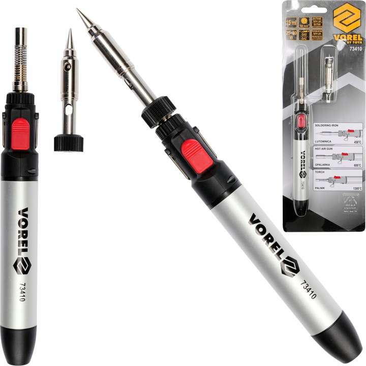 VOREL LUTOWNICA GAZOWA BUTAN OPALARKA PALNIK 3w1 70W 450-1300°C VOREL 73410