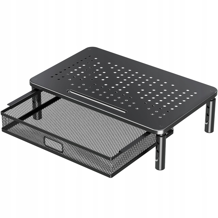 PODSTAWKA POD MONITOR LCD Z SZUFLADĄ LAPTOP REGULOWANA Z SZUFLADĄ