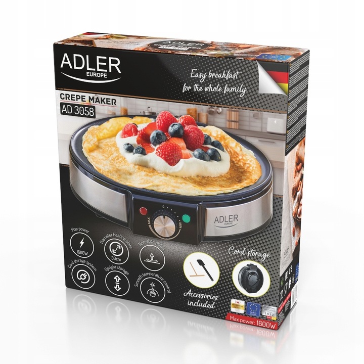 NALEŚNIKARKA PATELNIA ELEKTRYCZNA DUŻA XXL 1600W