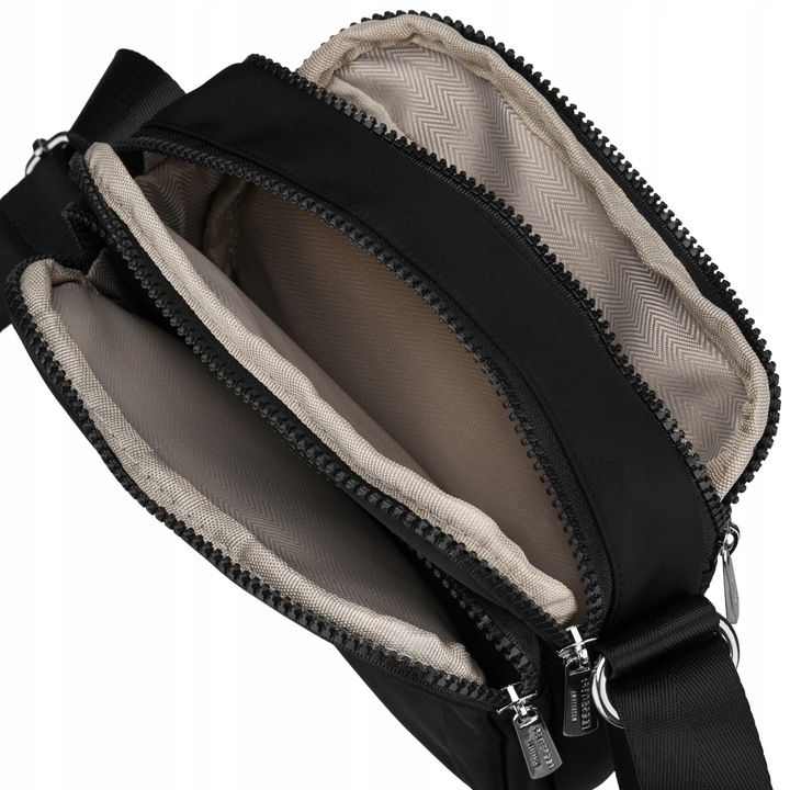 Torebka damska PETERSON listonoszka klasyczna kieszenie długi pasek torba