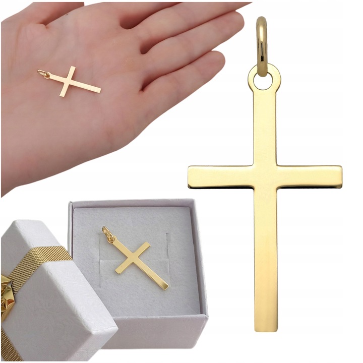 Krzyżyk złoty bez wizerunku gładki pr.585