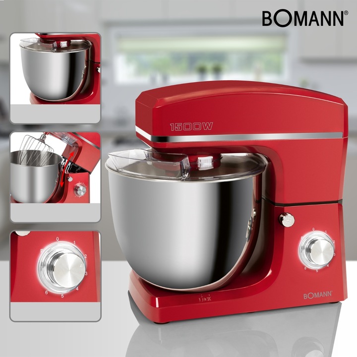 BOMANN PLANETARNY ROBOT KUCHENNY UGNIATARKA DO CIASTA 1500W