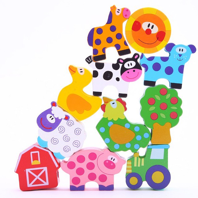 NAWLEKANKA KLOCKI MONTESSORI FARMA ZWIERZAK WOOPIE