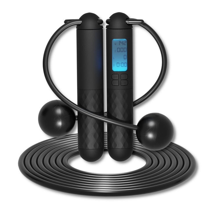 Skakanka z kulkami licznikiem LED regulacją i linką 280cm