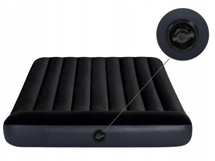 Materac Dmuchany Dwuosobowy Welurowy Łóżko Intex 64143 z Pompką MODEL 2024