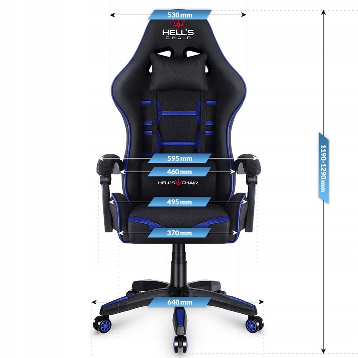 FOTEL GAMINGOWY DLA GRACZA BIUROWY HELL'S
