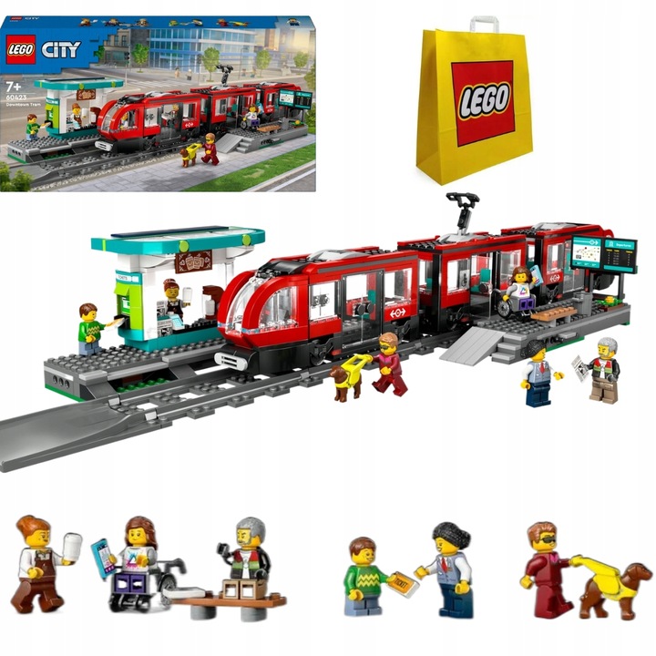 LEGO City 60423 Tramwaj miejski ze stacją Miasto