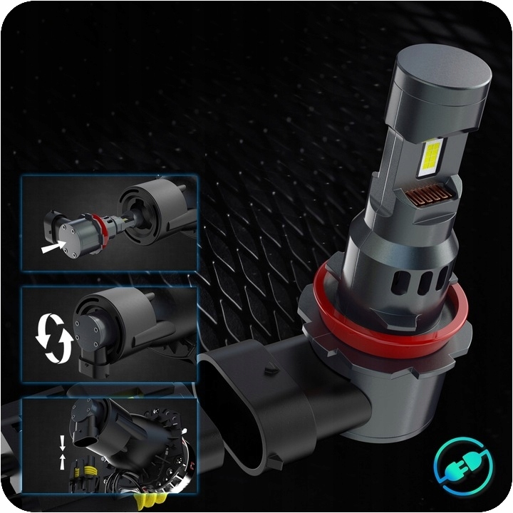 Żarówki LED H11 canbus 1:1 bardzo MOCNE 6000K nowa generacja diod LED CSP