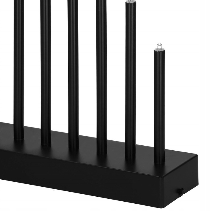 ŚWIECZNIK ADWENTOWY ŚWIECE ŚWIECZKI LAMPKI ŚWIĄTECZNY NA OKNO 9 led CZARNY