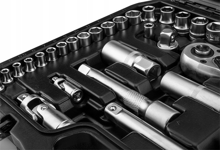 NEO Klucze nasadowe 1/4' 1/2' zestaw 100 szt. 10-206 TORX NASADKI WALIZKA