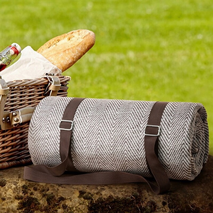 Koc Narzuta Piknik 4 130x150cm Brązowy