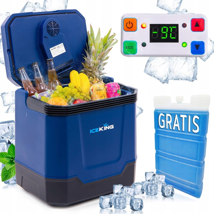 LODÓWKA TURYSTYCZNA 35L Z FUNKCJĄ GRZANIA 12V USB GŁOŚNIK BLUETOOTH +GRATIS