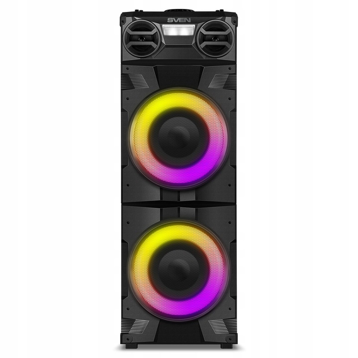 SVEN PS-1900 GŁOŚNIK PRZENOŚNY PARTYBOX 1000W BLUETOOTH KARAOKE STROBOSKOP