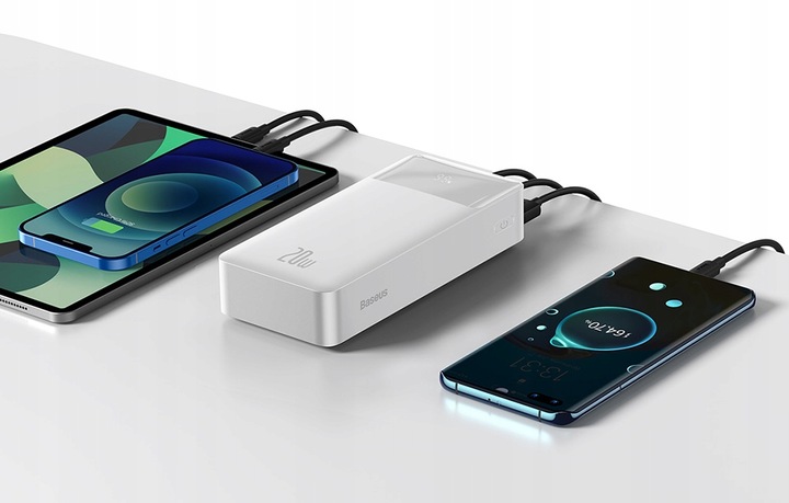 BASEUS POWERBANK 30000MAH 2X USB USB-C 20W WYŚWIETLACZ LCD QC PD 5V 3A